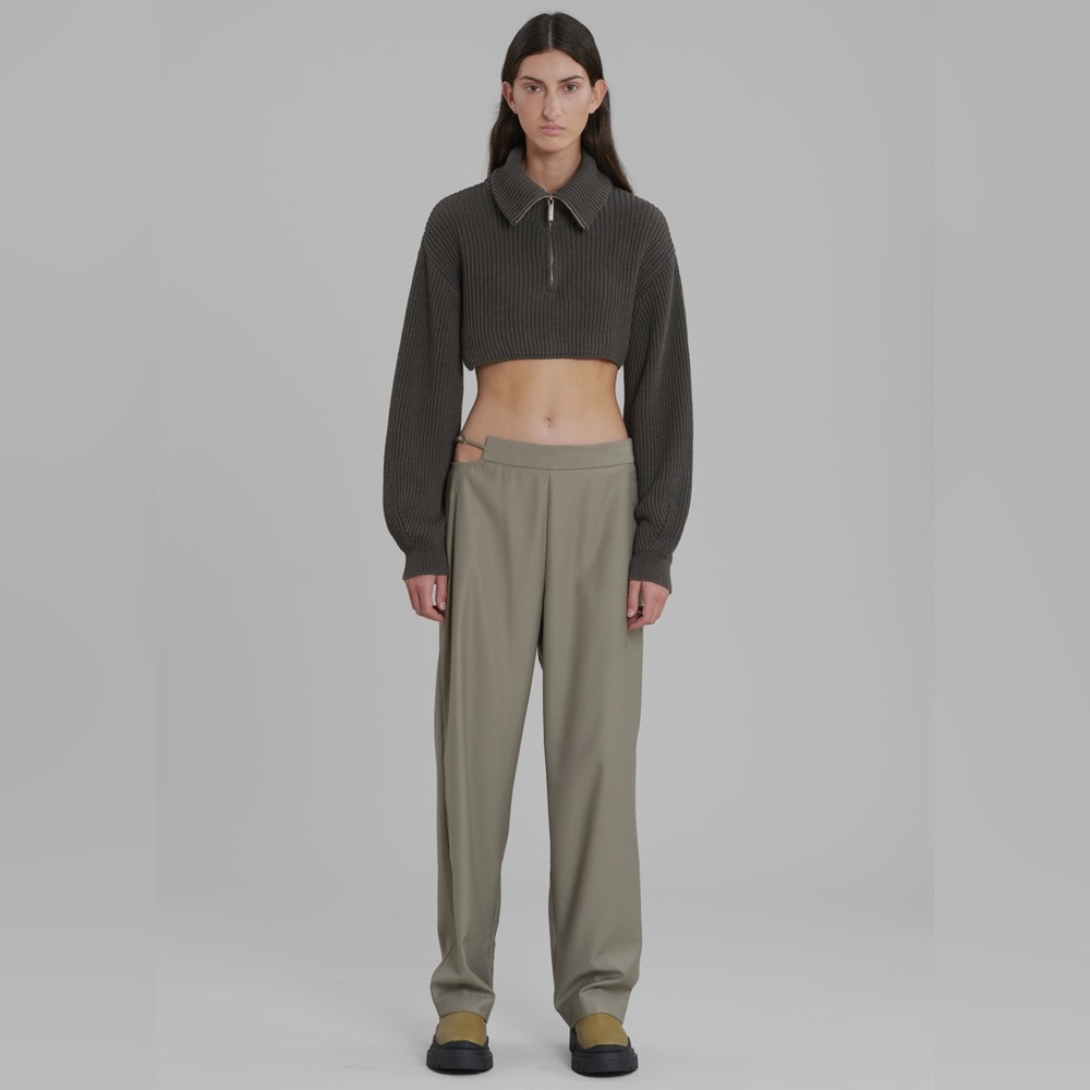 LOUISE CUT OUT TROUSERS - OLIVE SOLD OUT IN STORES